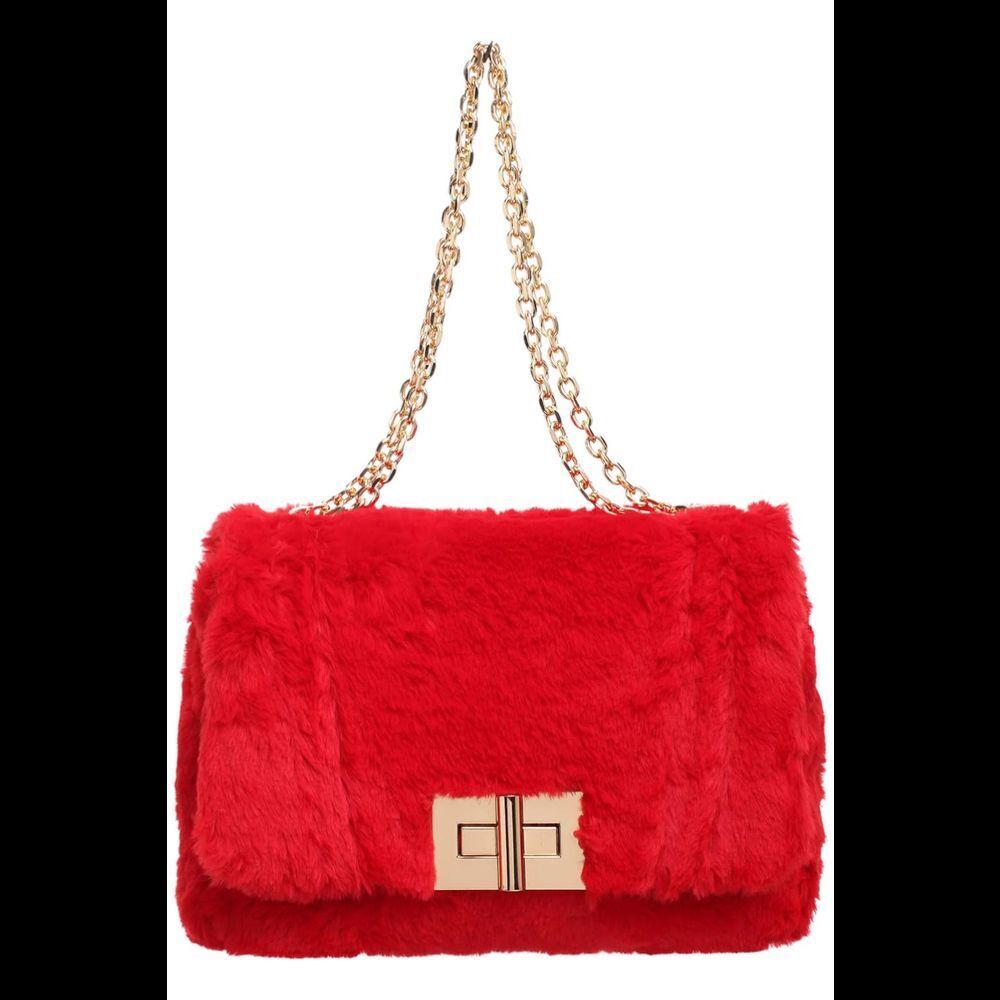 Jelavu Fur Shoulder Bag The Barney Red